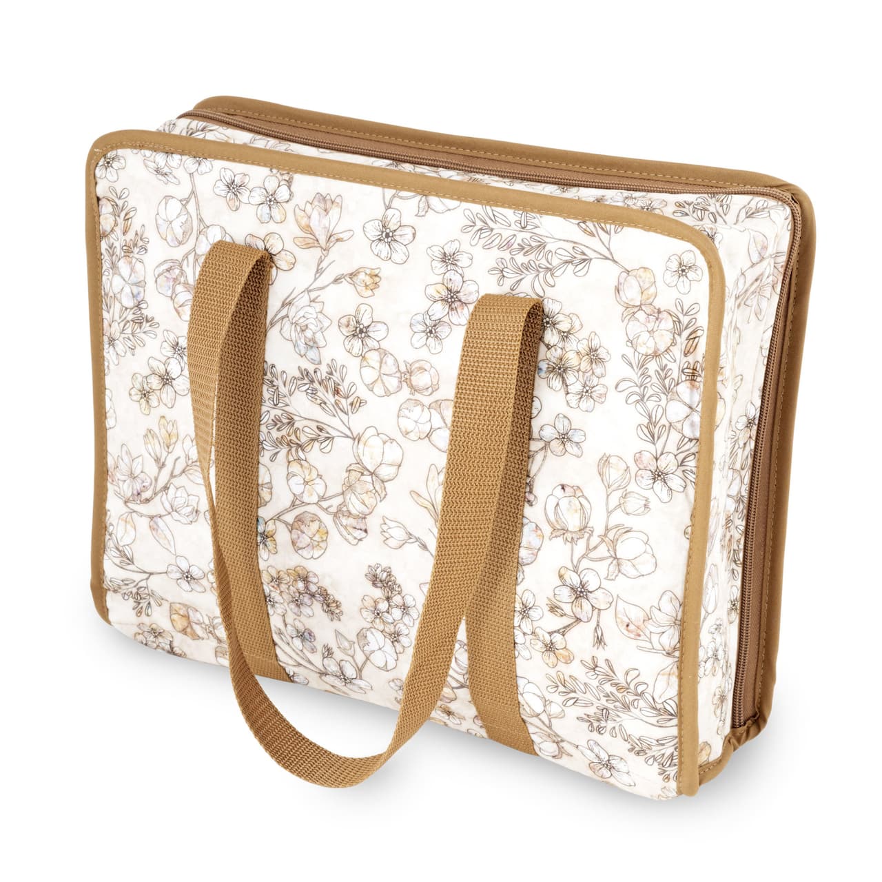 Dritz® Beige Floral All-Purpose Project Organizer Bag